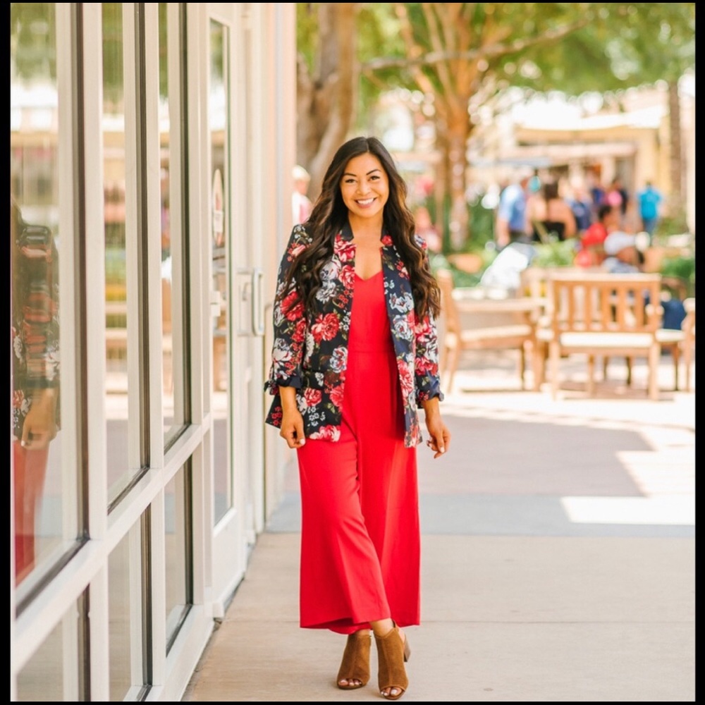 NWT Loft Outlet Red Jumpsuit